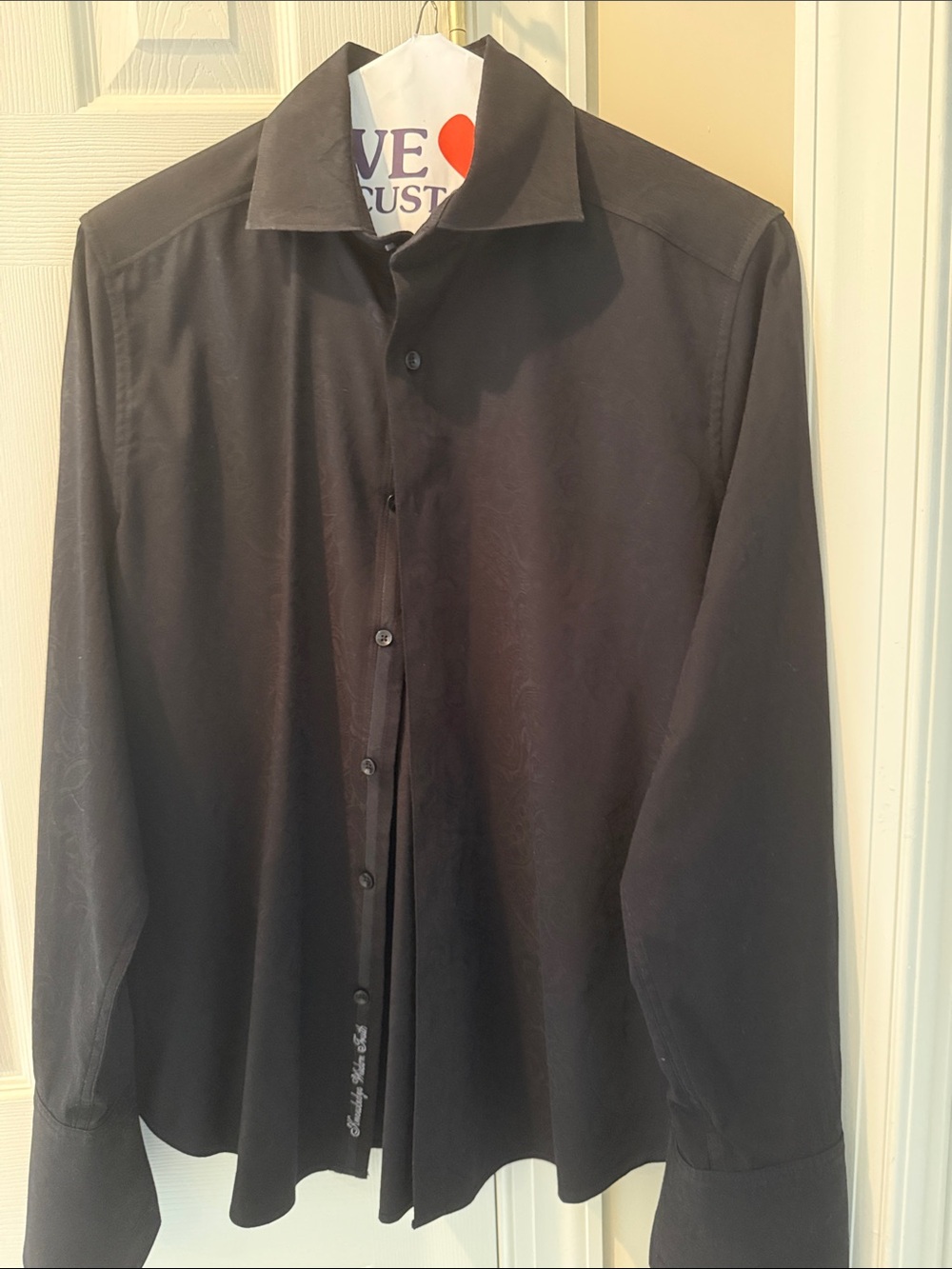 Robert Graham Black Long-Sleeve Dress Shirt